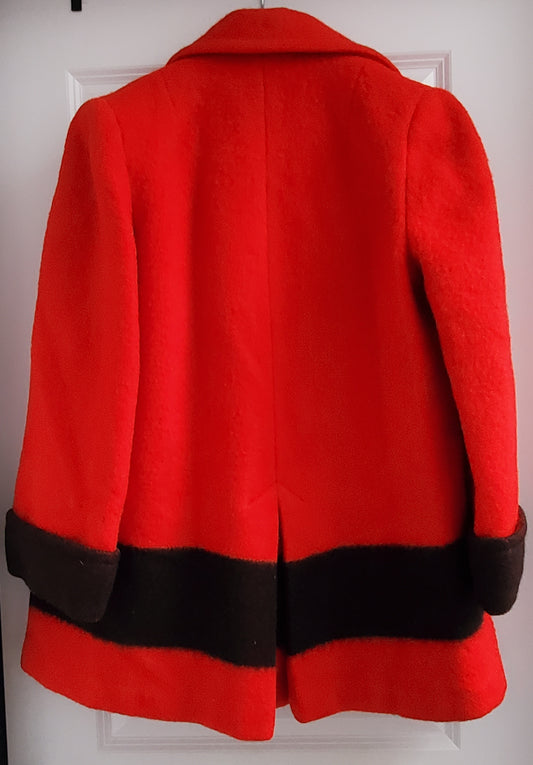 Hudson's Bay Red Wool Blanket Coat