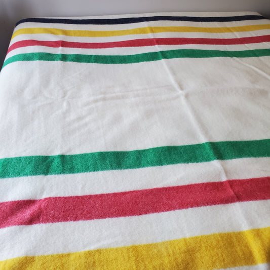 Vintage Hudson’s Bay Blanket - 6 Point New with Tag Wool Point Blanket